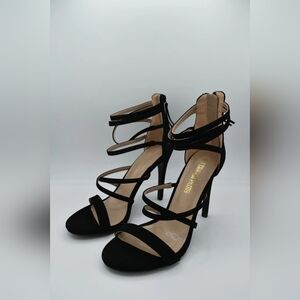 Elegant Black Strappy Heels